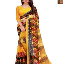 Moda Rapido Floral Pure Georgette Saree-image-84