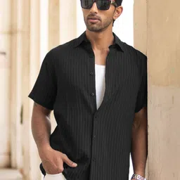 Powerlook Men Regular Fit Spread Collar Textured Casual Shirt-image-8
