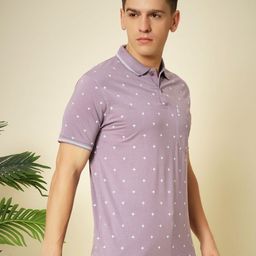 UNIBERRY Men Printed Polo Collar T-shirt-image-48