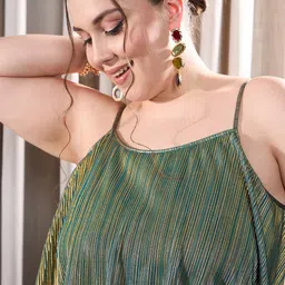 CURVE BY KASSUALLY Shoulder Strap A-Line Layered Mini Dress image 2