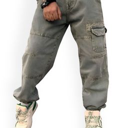styzon Men Loose Jogger Mid-Rise Low Distress Light Fade Jeans-image-83