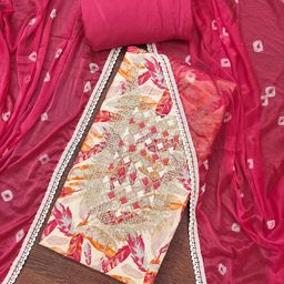 MANVAA Printed Sequinned Unstitched Dress Material-picture-30