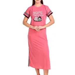 OVIDA Women Printed Maxi Nightdress-picture-29