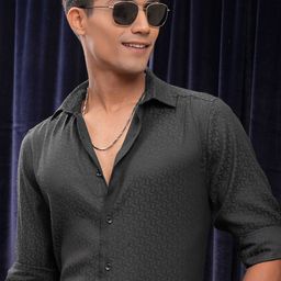 LOCOMOTIVE Men Cutaway Collar Conversational Printed Slim Fit Casual Shirt-image-95