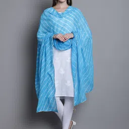 SOUNDARYA Leheriya Dyed Gotta Patti Dupatta-16
