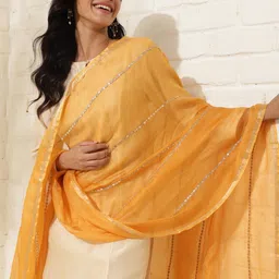 Fabindia Embroidered Dupatta with Gotta Patti-image-30