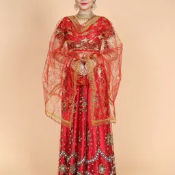 NAMASKAR Ethnic Motifs Embroidered Dupatta-picture-28