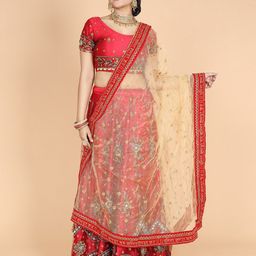 NAMASKAR Ethnic Motifs Embroidered Dupatta-image-80