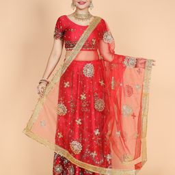 NAMASKAR Ethnic Motifs Embroidered Dupatta-image-27