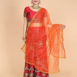 NAMASKAR Ethnic Motifs Embroidered Dupatta-picture-24