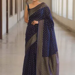 KALINI Woven Design Zari Banarasi Saree-21