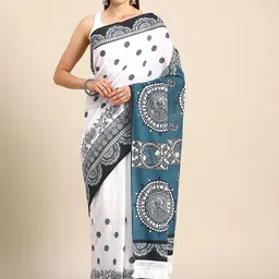 BUTA BUTI Ethnic Motifs Printed Pure Cotton Saree-image-68
