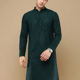Sanwara Men Thread Work Summer Sheers Kurta-picture-15