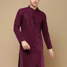 Sanwara Men Thread Work Summer Sheers Kurta-picture-23