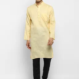 ROYAL KURTA Men Beige Summer Sheers Kurta-picture-33