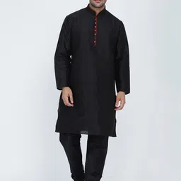 ROYAL KURTA Mandarin Collar Long Sleeves Kurta-image-89