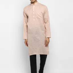 ROYAL KURTA Men Brown Khadi cotton Kurta-picture-37