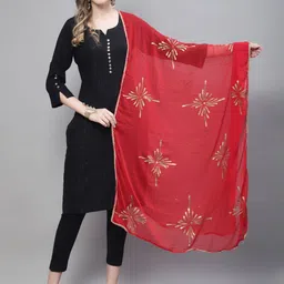 LOOM LEGACY Ethnic Motifs Foil Printed Dupatta-12