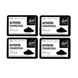 YNB YOURS NATURAL BUDDY Pack of 4 Organic Charcoal Handmade SLS & Paraben Free Soap-33