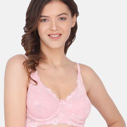 LOTUSLEAF Pink & White Floral Underwired Bra LBR00410501-30B-Pink-image-19