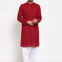 MOHANLAL SONS Ethnic Motifs Embroidered Georgette Straight Kurta-image-98