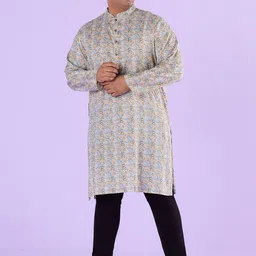 Big Hello - The Plus Life Ethnic Motifs Printed Cotton Straight Kurta-image-18