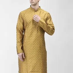 SG LEMAN Ethnic Motifs Woven Designed Thread Work Straight Jacquard Kurta-picture-22