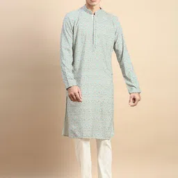 Rishika Men Geometric Flared Sleeves Kurta-10