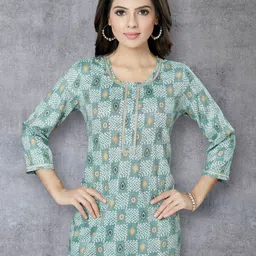 Saree Swarg Bandhani Printed Kurti-image-27