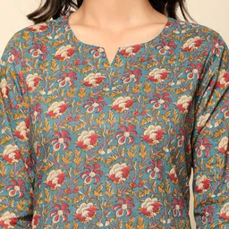 Ragavi Printed Pure Cotton Tunic With Trouser Co-Ords image 2