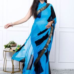 VL SAREES Tie and Dye Pure Chiffon Leheriya Saree-51