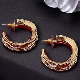 DressBerry Gold-Toned Contemporary Hoop Earrings-25