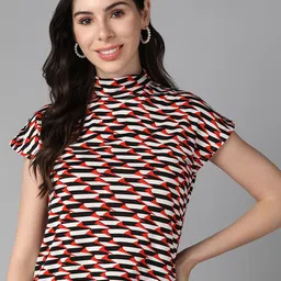 SAFFE Geometric Print Blouson Top-picture-24