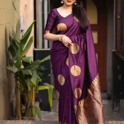 SHOP DROP WomenWoven Design Pure Silk Banarasi Saree-image-95