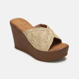 Marc Loire Textured PU Wedge Sandals-image-21