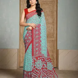 Garden Vareli Ethnic Motifs Print Pure Georgette Saree-picture-45