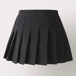 LULU & SKY Pleated A-line Silhouette Skirt-image-86