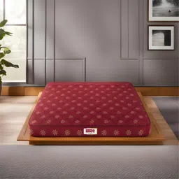USHA SHRIRAM Maroon & Beige Printed Orthopedic Quilted Queen Size Mattress-18