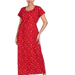 For You For Me Printed Maxi Nightdress-image-16