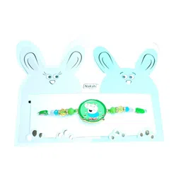 PUFFSMART Kids Set Of 4 Artificial Stones Studded & Beaded Peppa Pig Thread Rakhis image 2