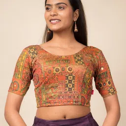 Bindigasm's Advi Women Printed Stretchable Saree Blouse-picture-47