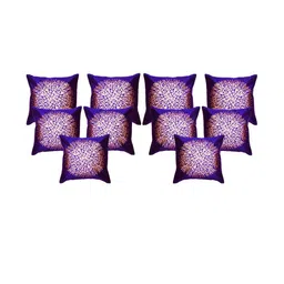 India Furnish Blue Abstract Velvet Square Cushion Cover-picture-43