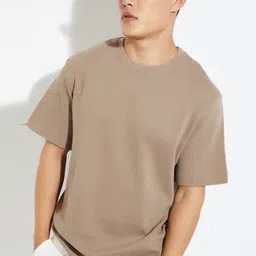 max Men Solid Round Neck Cotton Oversized T-shirt-image-68