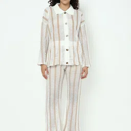 SHOWOFF Striped Shirt With Trousers Co-Ords-image-93