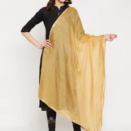 Clora Creation Beige Dupatta with Gotta Patti-12