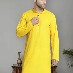Jompers Men Flared Sleeves Thread Work Pathani Kurta-picture-53