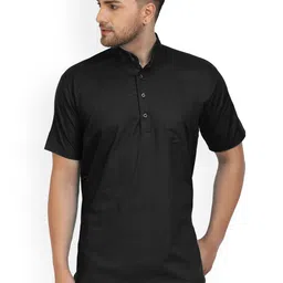 Enciger Mandarin Collar Cotton Straight Short Kurta-image-104