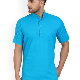 Enciger Mandarin Collar Short Cotton Kurta-image-49