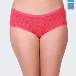 POOJA RAGENEE Pack Of 3 Assorted Conversational Printed Anti Bacterial Hipster Briefs-image-87