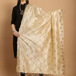 SOUNDARYA Ethnic Motifs Embroidered Dupatta with Gotta Patti-28